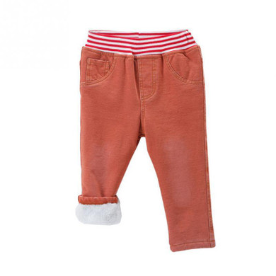 2017 New Spring Autumn winter baby boys girls stripe jeans pants thick warm casual trousers kids denim pants children's jeans