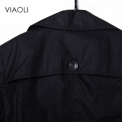 Long-sleeved men's long windbreaker 2017 spring / autumn fashion Slim double breasted jacket men's jacket cotton men's clothing
