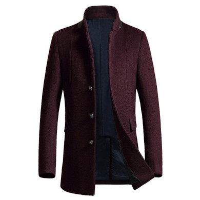 Long Wool Trench Coat Men 2017 New Wool &amp; Blends Winter Men Overcoat Casual Mens Pea Coat Jacket Male Coats Manteau Homme Hiver