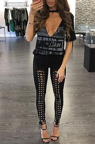 Casual High Waist Slim Skinny Women Leggings Stretchy Pants Botton Jeggings Pencil Pants