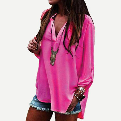 Casual Clothing Blouse Shirt Fashion Solid O Neck Harajuku Women Chiffon Feminina Plus Size 5XL Long Sleeve Autumn Tops Tees