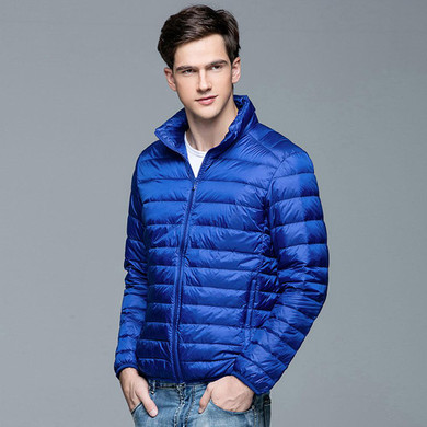 Casual Brand Winter Thin Coats Men 90% White Duck Down Jacket Men's Ultra Light Down Jackets Winter Coat Parkas with Carry Bag