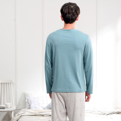 Casual 100% Cotton Pajamas Sets For Men Long Sleeve Sleepwear Lounge Homewear Pyjamas homme Nightwear Home Clothes Autumn Winter