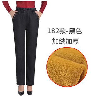 Cashmere Winter Warm Jeans Women With High Waist Jeans For Stretching Skinny Jeans Elastic Waist Large Size H406