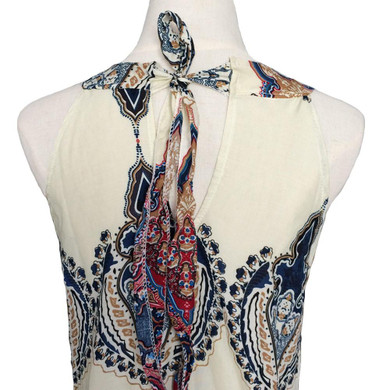 2017 Vintage Women Boho Dress Printed Halter Neck Sleeveless Hippie Mini Summer Dress Plus Size Vestidos Sexy Women Beach Dress