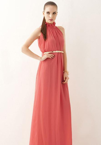 2017 Vestidos summer women sexy chiffon maxi dress woman party vestido dresses nymph hang neck collar New cheap clothes china