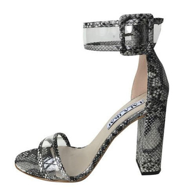 LALA IKAI Women Sandals High Heels Jelly Sandals Open Toe Transparent Perspex Slippers Sandalias Gladiator Casual Shoe 017C0724