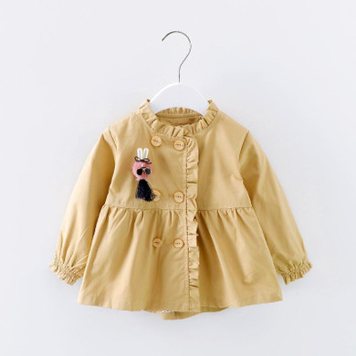 Jacket Female Autumn Cartoon Coat Girls Outerwear Babies Bebek Mont Girl Capes Baby Outwear Coat Infant Jackets 70D106