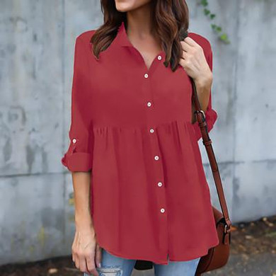 IYAEGE 2018 Womens Tops And Blouses Casual Long Sleeve Chiffon Blouse Office Ladies Shirts Tunic Tops Blusas Plus Size 5XL