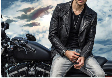 AYUNSUE Mens Real Leather Jacket Jaqueta De Couro Motoqueiro Spring Genuine Leather Jackets Sheepskin Coats Large Size 5XL WXF50