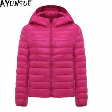 AYUNSUE 7XL Female Down Jacket Large Size Women's Down Jacket Black Short Winter Coat White Duck Down Jacket Abrigo Mujer WXF135