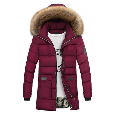 Covrlge Long Parka Men Winter Thick Padded Men's Coat 2017 Stylish Winter Jackets Cold Parka Jacket Warm Hood Overcoat MWM038
