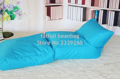 COVER ONLY,no filler -Aqua blue folding bean bag chair, Outdoor garden beanbag sofa seat furniture, Portable Hammock,fold sofa