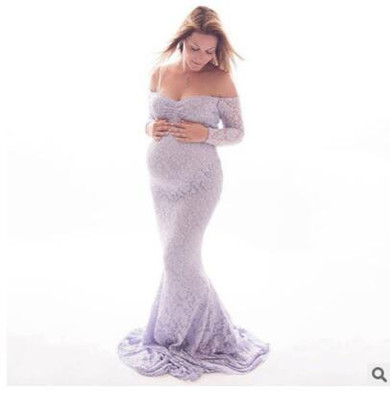 Couple maternity photography props Maternity gown Lace Maternity Dress Fancy shooting photo Any season pregnant dress Plus