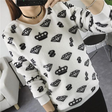 2017 Harajuku Cute panda harajuku hoody sweatshirt for Women Fashion spring winter high quality Flannel pullover tops