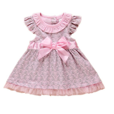 2017 Girl Dress Summer Clothes Classic Baby Girls Princess Dresses Toddler Kids Clothing Bowknot Casual Dress for Party