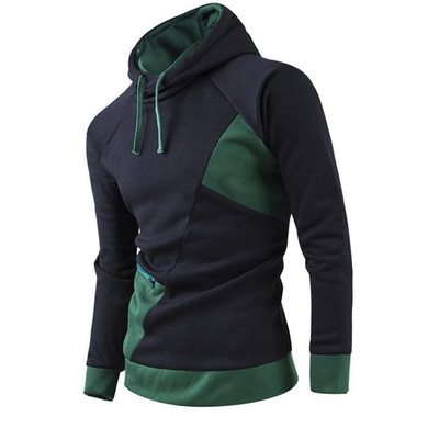 2016 Hoodies Men Sudaderas Hombre Hip Hop Mens Brand Patchwork Zipper Hoodie Sweatshirt Tracksuit Slim Fit Men Hoody