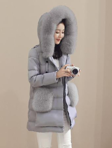 2016 High Quality Winter Long Down Jacket Women Real Fox Fur Hooded Coat Duck Down Parkas Jackets Plus Size 5XL