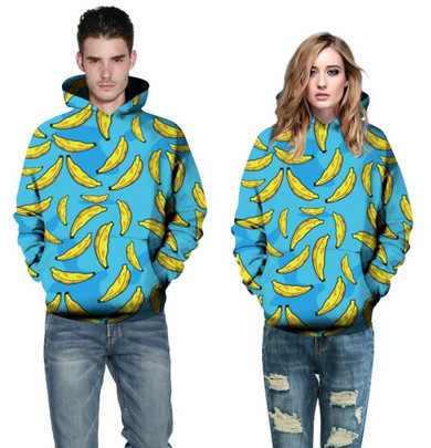 Mr.1991INC Autumn Winter New Fashion Men/women Hooded Hoodies With Cap Print Banana 3d Sweatshirts Hoody Couple Tracksuits