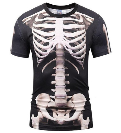 Mr.1991INC 3D Men/Women t shirt Short Sleeve Summer t-shirts Newfangled False 2 pieces Skull Printing Hot Tops Pint Tees S-3XL