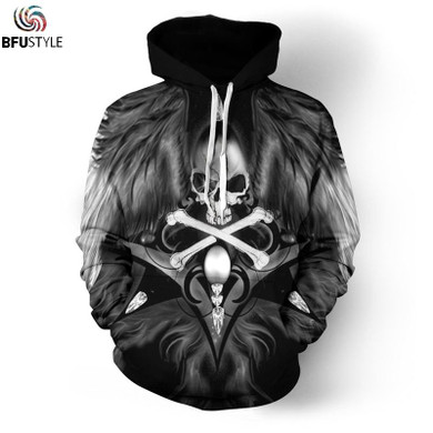 Motorcycle Art Skull Hoodies Men Women 2017 New Fashion Autumn Winter Sportswear Tracksuit Brand Hooded Sweatshirt Dropship