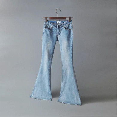 MORUANCLE 2017 New Flared Jeans Women Flare Retro Style Bell Bottom Jeans Joggers Female Wide Leg Denim Pants Trousers E0160