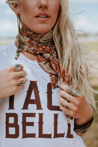 Moroccan Tile Printed Neck Scarf
