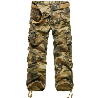 MISNIKI 2017 New Fashion Spring Cargo Men Pants Multi-pocket Cotton Military Camouflage Trousers Men