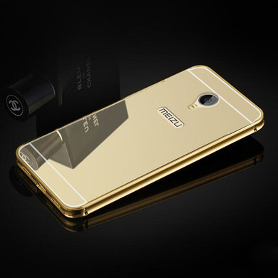 Mirror Aluminum Case For Meizu M3S M3 Note Luxury Metal Frame Ultra Slim Acrylic Phone Back Cover For Meizu M5 M5 Note Coque