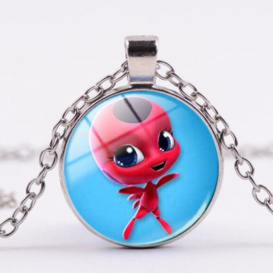 Miraculous Ladybug Cartoon Character action figurine Necklace Figure Pendant LadyBug Cat Noir necklace for kids Christmers gifts