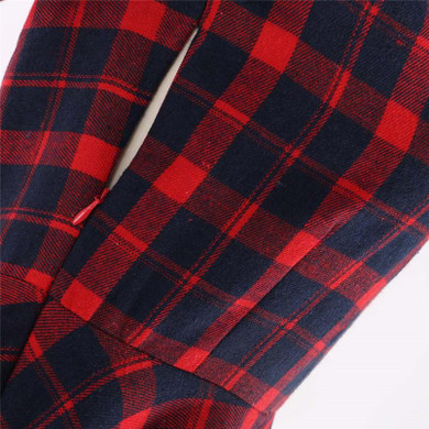 2017 New Women Red Plaid Dress Round Neck Summer Style Half Sleeve Fashion Mini Dresses Vestidos Y2