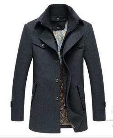 Free shipping Men Wool Blends Overcoat Fashion Casual Winter Men's Jacket Coat Brand-clothing Cashmere Outerwear 155hfx