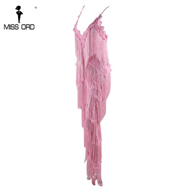 Free Shipping  2017 Sexy sleeveless V-NECK  halter lace tassel jumpsuit FT4661-3
