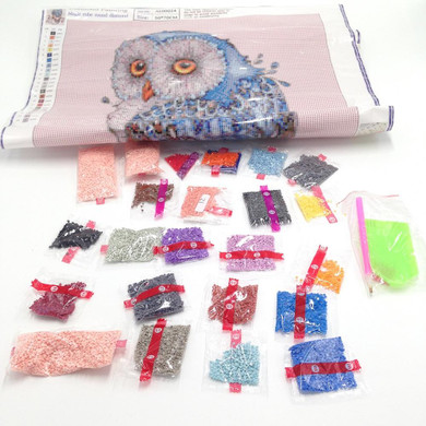 CAMMITEVER 2017 New 5D Diamonds Full Drill Cartoon Animal Owl Stick Drill Cross Diamonds Embroidery Animals Diamond Painting