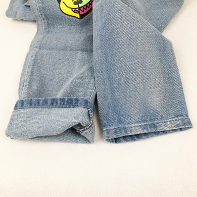 Brand kids boys girls jeans pants spring autumn soft children girl baby elastic waist cartoon cotton denim jeans for boys girls
