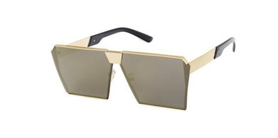 Brand Designer Celebrity Metal Men Oversized Sunglasses Fashion Luxury Square Sunglasses Women Mirror Lens Oculos De Sol R099