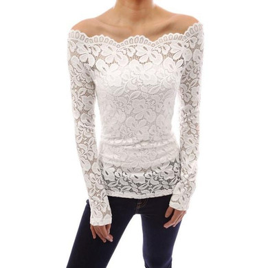 New Autumn Blusas 2017 Sexy Zanzea Women Slash Neck Lace Crochet Shirts Long Sleeve Slim Casual Tops Plus Size Blouse