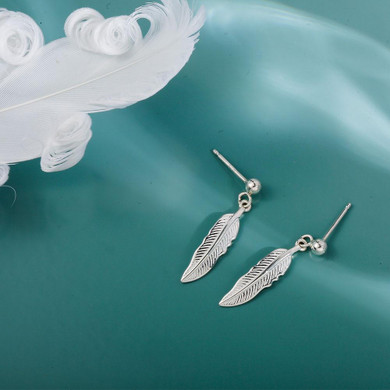SA SILVERAGE Real 925 Sterling Silver Drop Earrings For Women Fine Jewelry Long Feather Tassel 2017 Hot Sale SA SILVERAGE Real 925 Sterling Silver Drop Earrings For Women Fine Jewelry Long Feather Tassel 2017 Hot Sale