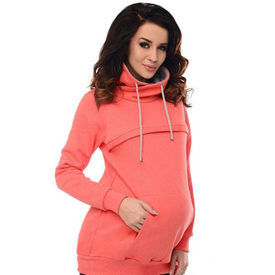 S-5XL Pregnant Women Kangaroo Hoodies Maternity Clothes Mom Baby Carrier Waxed Coat Maternity Outerwear Soft Fabric Women Coat
