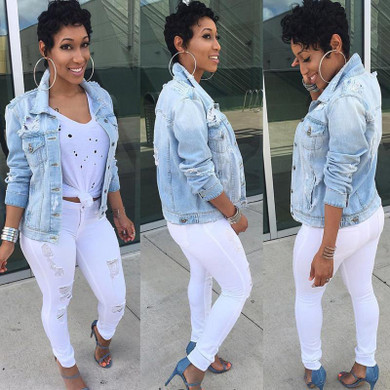 2017 New Fashion Arrival Women Denim Jackets Vintage Casual Coat Female Jean Jacket for Outerwear Women Basic Coats with Pocket