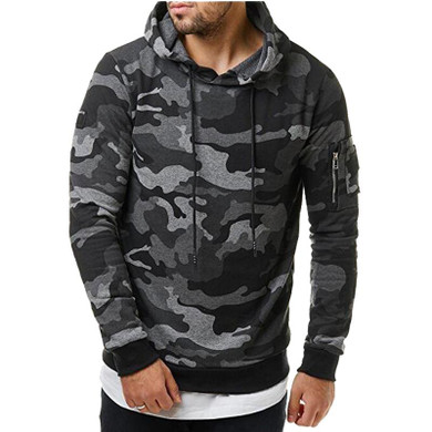 2017 New Mens Hoodies and Sweatshirts Zipper Hooded Sweatshirts Male Clothing Fashion Military Hoody For Men Printed Hoodies 3XL