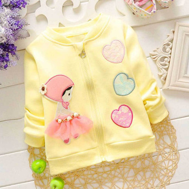 Fashion Autumn Winter Baby Infants Girls Children Kid's Heart Lace Velvet Outwear Coat Jackets Cardigan S2218