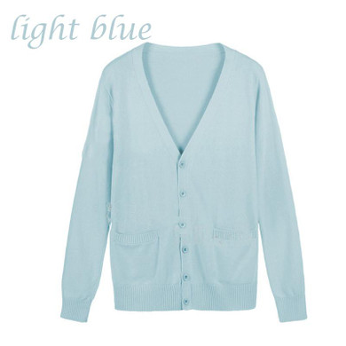 Fashion autumn japanese style students school uniform long sleeve girl cute open cardigan