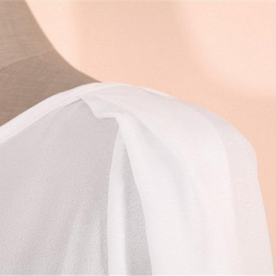 2017 Pure White Blouse Blusa Chiffon Women Office Shirt Puff Long Sleeve Blouses Blusas Femininas Formal Ladies Tops