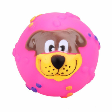 Cat Dog Toys Soft Rubber Dog Face Chew Squeaker Squeaky Toys for Dog Cat Funny Training Toy Pet Supplies