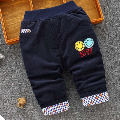 Casual Warm Winter Kids Cartoon Smile Boys Girls Full Length Corduroy Thicken Trousers Baby Infants Velvet Long Pants S5976 Casual Warm Winter Kids Cartoon Smile Boys Girls Full Length Corduroy Thicken Trousers Baby Infants Velvet Long Pants S5976