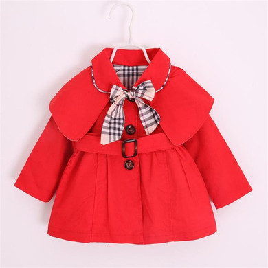 2017 Autumn Newborn Baby Girl Clothes Bow Coat Infant Clothes For Children Outwear Baby Girls Fashion Winter Clothing Baby Coats