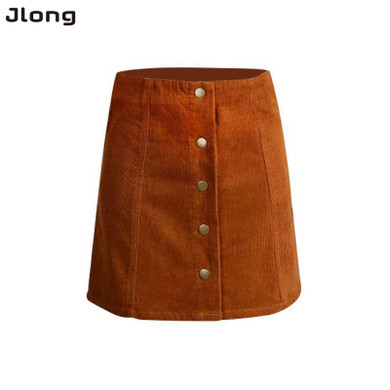 Skirts 2017 Women Sexy Skirt Vintage A-Line High Waist Bodycon Button Short Saia Femininas Mini Female Skirts
