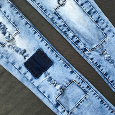 Skinny Blue Jeans for Woman Holes Jeans For Women Jean Slim Femme Womens Jeans Elastic Patchwork Pantalones Vaqueros Mujer 2017