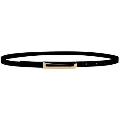 Skinny Black/White Thin Buckle Waist Belt Strap PU Leather For Girls